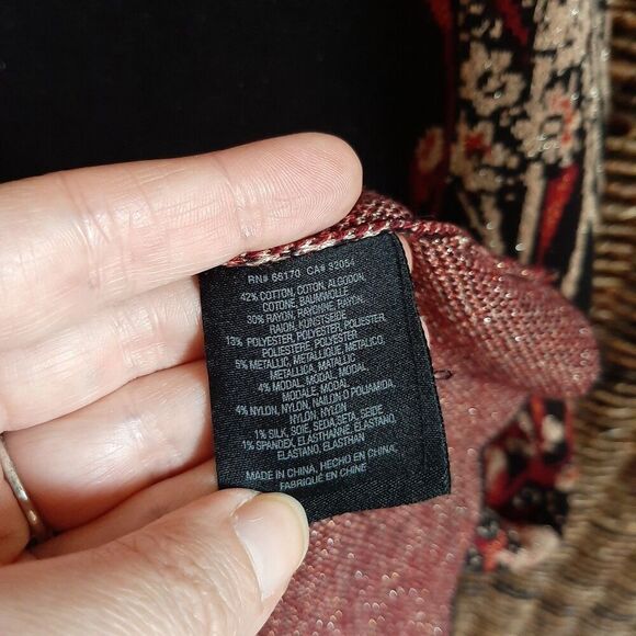 Anthropologie Knitted & Knotted Moretta Silk Floral Sweater Dress Medium Black - Picture 6 of 8